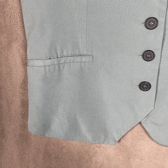 Zara Tailored Waistcoat Women’s XS Vest Top Button Up V Neck Minimalist Blue - Picture 6 of 9
